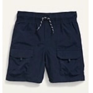 Old Navy Functional Drawstring Cargo Shorts for Toddler Boys. Navy color.